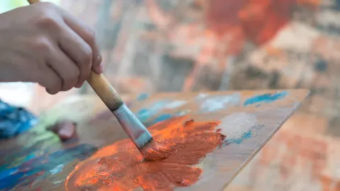 person painting