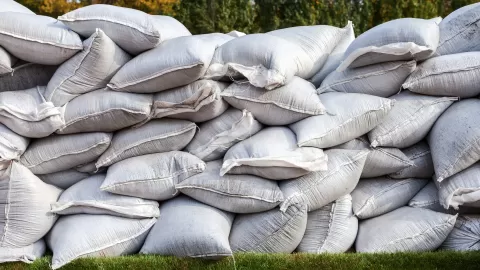 pile of sand bags