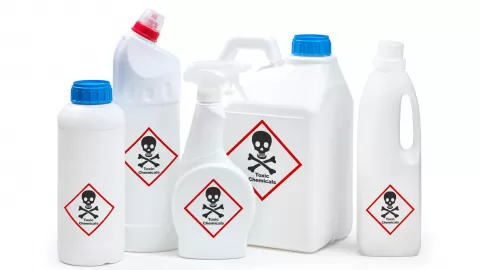 hazardous bottles