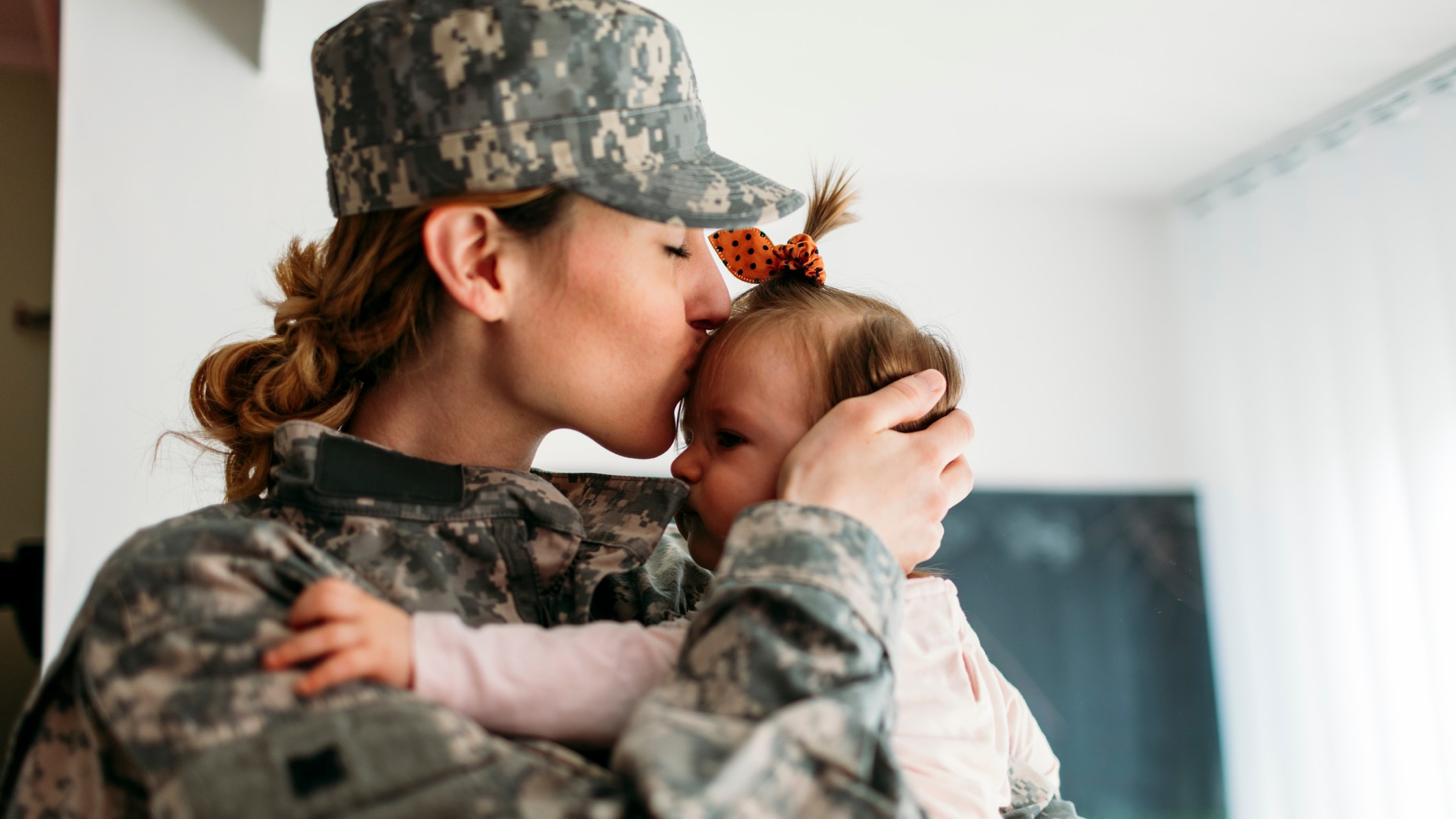 military mom and baby