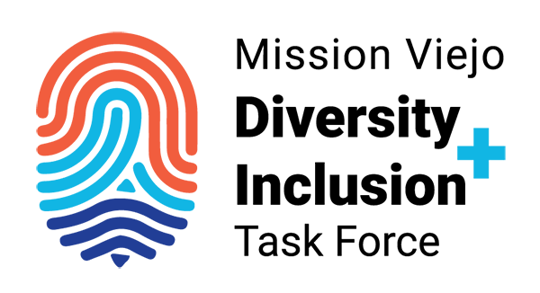 Mission Viejo Diversity and Inclusion Logo with tri color fingerprint