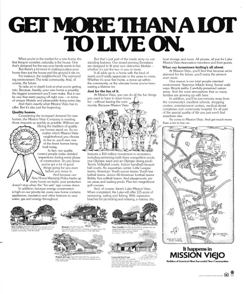 Newspaper ad "Get more than a lot to live on"