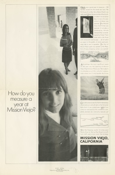 Newspaper Ad "How do you measure a year in Mission Viejo?"