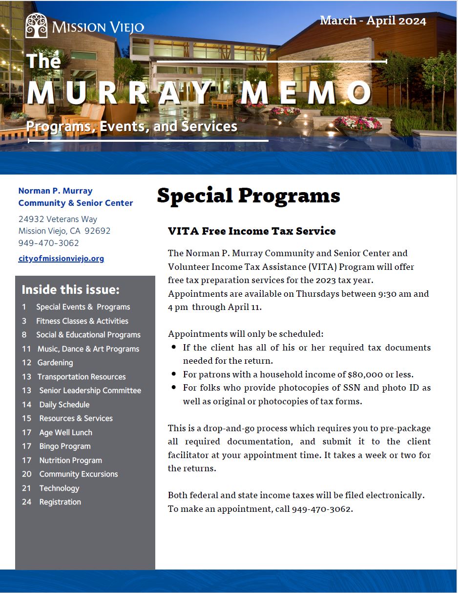 Image of Murray Memo Past Cover