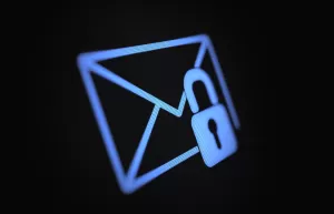 Digital image of an email with a padlock