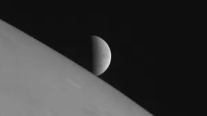 Europa rising over Jupiter