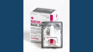 Box and Nose Spray of Narcan.