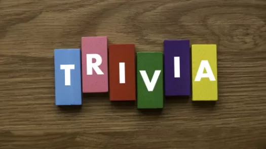 colorful wooden blocks spelling out the word trivia