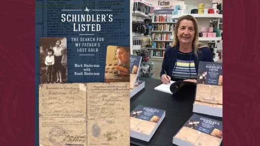 Schindler's Listed book cover and author Randi Biederman