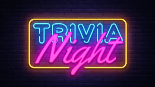 Neon sign spelling out Trivia Night