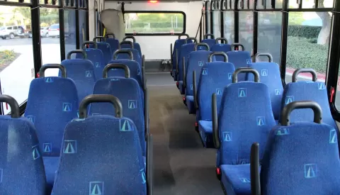 seats inside bus