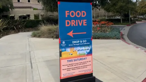 food drive sign