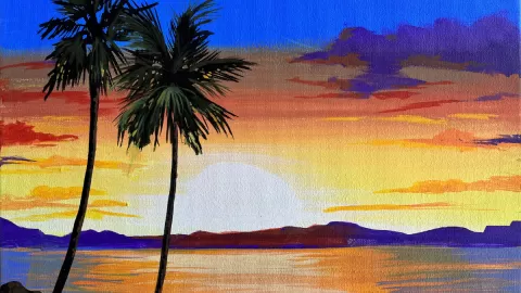 palm tree painting