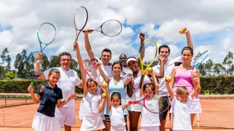 group of tennis players