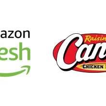 amazon fresh and raising canes logo