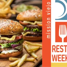restaurant week logo and burger