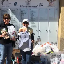 Laguna Niguel Womanâ€™s Club members Carolyn and Sonja with donations