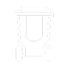 Line Drawing of Rolling Residential Trash Can